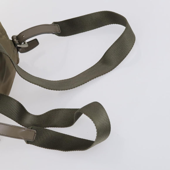 PRADA Hand Bag Nylon 2 Set Red Khaki Auth mr1528