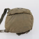 PRADA Hand Bag Nylon 2 Set Red Khaki Auth mr1528-16