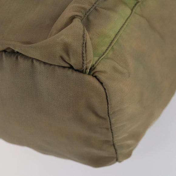 PRADA Hand Bag Nylon 2 Set Red Khaki Auth mr1528