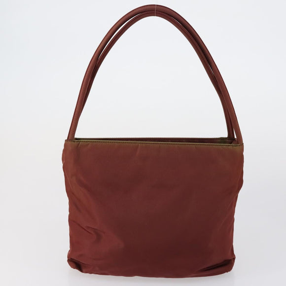 PRADA Hand Bag Nylon 2 Set Red Khaki Auth mr1528