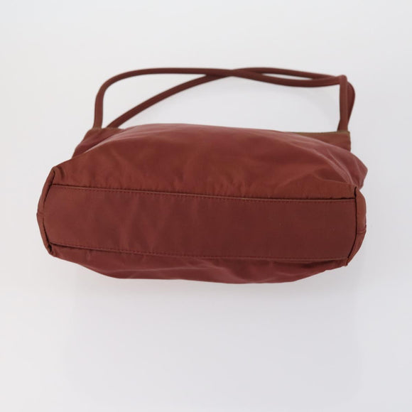 PRADA Hand Bag Nylon 2 Set Red Khaki Auth mr1528