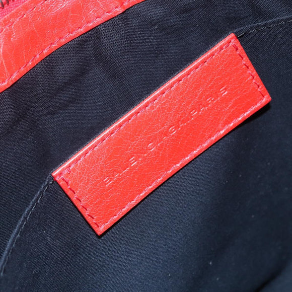 BALENCIAGA Clutch Bag Leather Red 273023 Auth mr1530