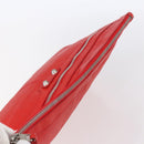 BALENCIAGA Clutch Bag Leather Red 273023 Auth mr1530-5