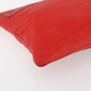BALENCIAGA Clutch Bag Leather Red 273023 Auth mr1530-14