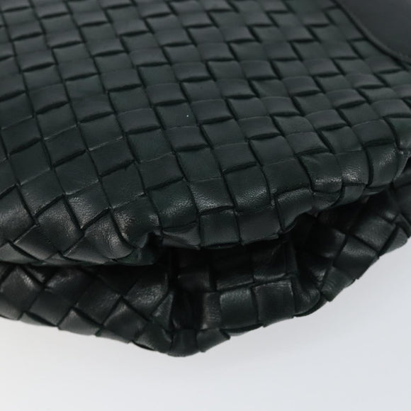 BOTTEGA VENETA INTRECCIATO Clutch Bag Leather Green Auth mr1531
