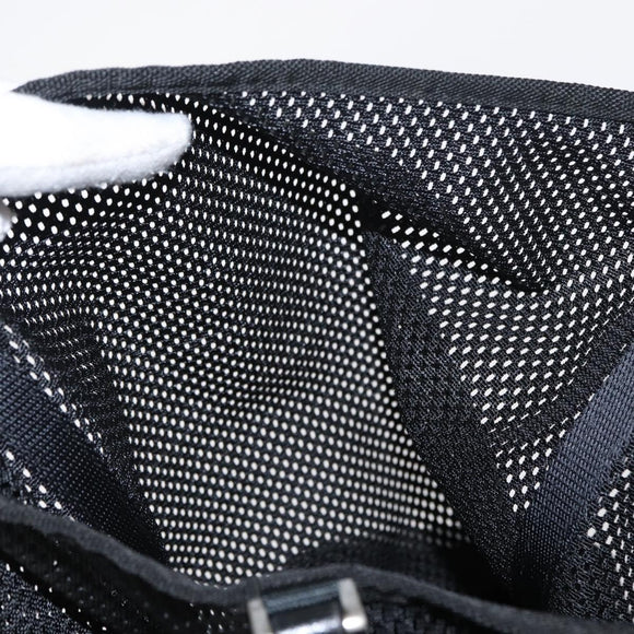 PRADA Tote Bag Nylon Black Silver Auth mr1532