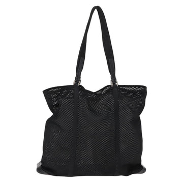 PRADA Tote Bag Nylon Black Silver Auth mr1532 - 0