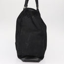 PRADA Tote Bag Nylon Black Silver Auth mr1532-3