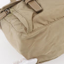 PRADA Shoulder Bag Nylon Beige Silver Auth mr1533-16