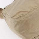 PRADA Shoulder Bag Nylon Beige Silver Auth mr1533-18