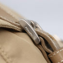 PRADA Shoulder Bag Nylon Beige Silver Auth mr1533-8