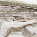 PRADA Shoulder Bag Nylon Beige Silver Auth mr1533-21