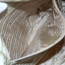 PRADA Shoulder Bag Nylon Beige Silver Auth mr1533-25