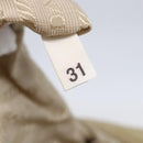 PRADA Shoulder Bag Nylon Beige Silver Auth mr1533-12