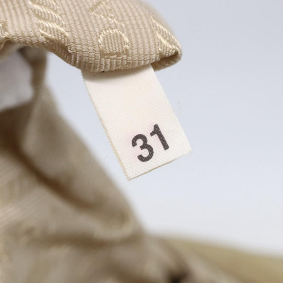 PRADA Shoulder Bag Nylon Beige Silver Auth mr1533