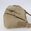 PRADA Shoulder Bag Nylon Beige Silver Auth mr1533-4