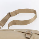 PRADA Shoulder Bag Nylon Beige Silver Auth mr1533-14