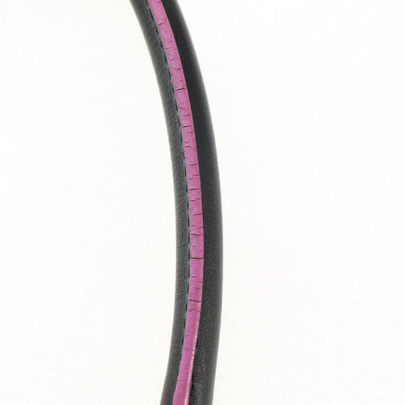 LOEWE Flamenco Hand Bag Leather Black Silver Auth mr1535