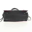 LOEWE Flamenco Hand Bag Leather Black Silver Auth mr1535-6