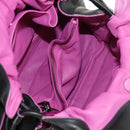 LOEWE Flamenco Hand Bag Leather Black Silver Auth mr1535-11