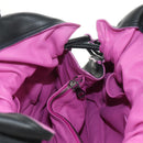 LOEWE Flamenco Hand Bag Leather Black Silver Auth mr1535-22