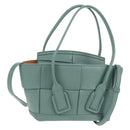 BOTTEGA VENETA MAXI INTRECCIATO Mini Arco Bag Leather 2way Green Auth mr1536V-1