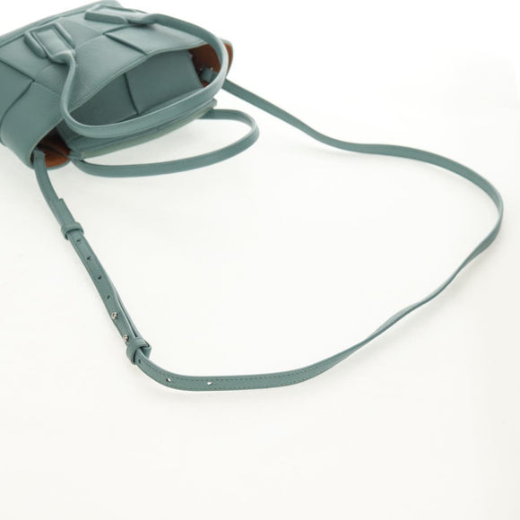 BOTTEGA VENETA MAXI INTRECCIATO Mini Arco Bag Leather 2way Green Auth mr1536V