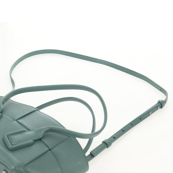 BOTTEGA VENETA MAXI INTRECCIATO Mini Arco Bag Leather 2way Green Auth mr1536V