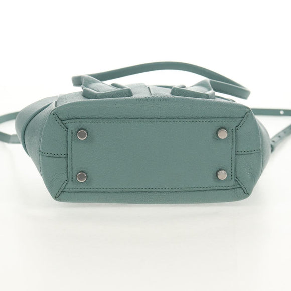 BOTTEGA VENETA MAXI INTRECCIATO Mini Arco Bag Leather 2way Green Auth mr1536V