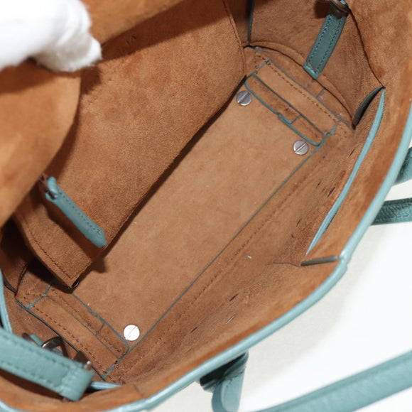 BOTTEGA VENETA MAXI INTRECCIATO Mini Arco Bag Leather 2way Green Auth mr1536V