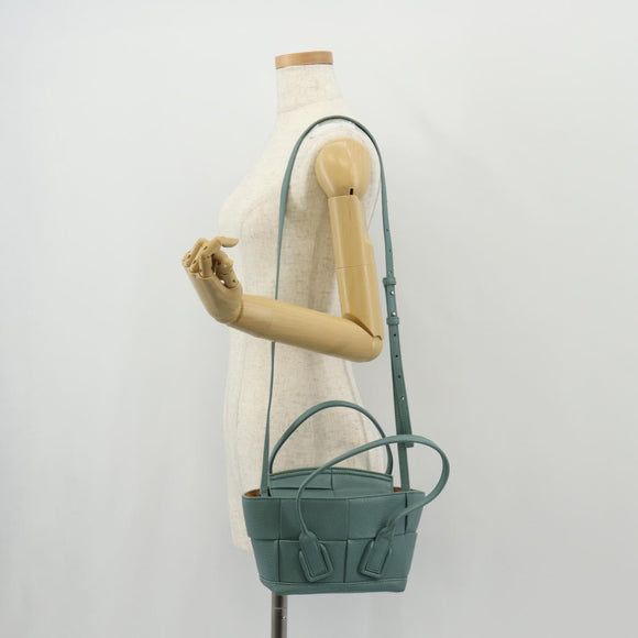 BOTTEGA VENETA MAXI INTRECCIATO Mini Arco Bag Leather 2way Green Auth mr1536V
