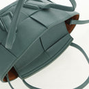 BOTTEGA VENETA MAXI INTRECCIATO Mini Arco Bag Leather 2way Green Auth mr1536V-7