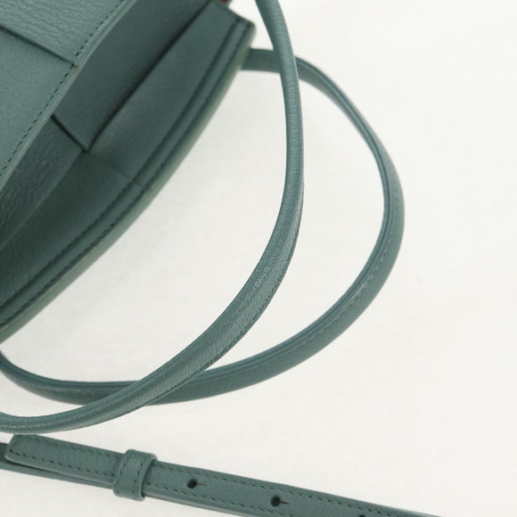 BOTTEGA VENETA MAXI INTRECCIATO Mini Arco Bag Leather 2way Green Auth mr1536V