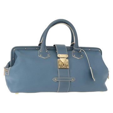 LOUIS VUITTON Suhari Angenu PM Hand Bag Leather Blue M91807 LV Auth mr1540V