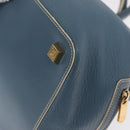 LOUIS VUITTON Suhari Angenu PM Hand Bag Leather Blue M91807 LV Auth mr1540V-15