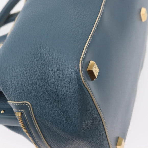 LOUIS VUITTON Suhari Angenu PM Hand Bag Leather Blue M91807 LV Auth mr1540V
