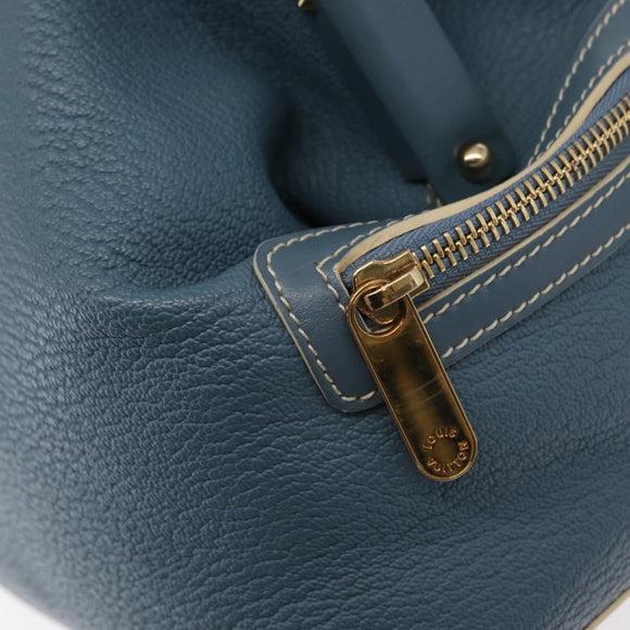 LOUIS VUITTON Suhari Angenu PM Hand Bag Leather Blue M91807 LV Auth mr1540V