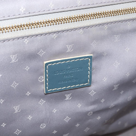 LOUIS VUITTON Suhari Angenu PM Hand Bag Leather Blue M91807 LV Auth mr1540V