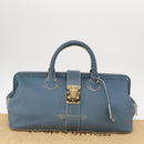 LOUIS VUITTON Suhari Angenu PM Hand Bag Leather Blue M91807 LV Auth mr1540V-12