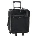 PRADA Suitcase Safiano leather Black Silver Auth mr1541-1