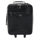PRADA Suitcase Safiano leather Black Silver Auth mr1541-13