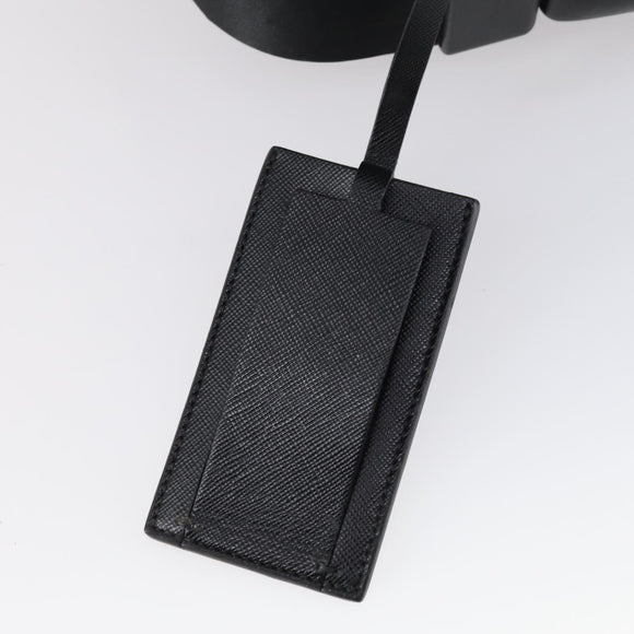 PRADA Suitcase Safiano leather Black Silver Auth mr1541