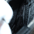 PRADA Suitcase Safiano leather Black Silver Auth mr1541-29