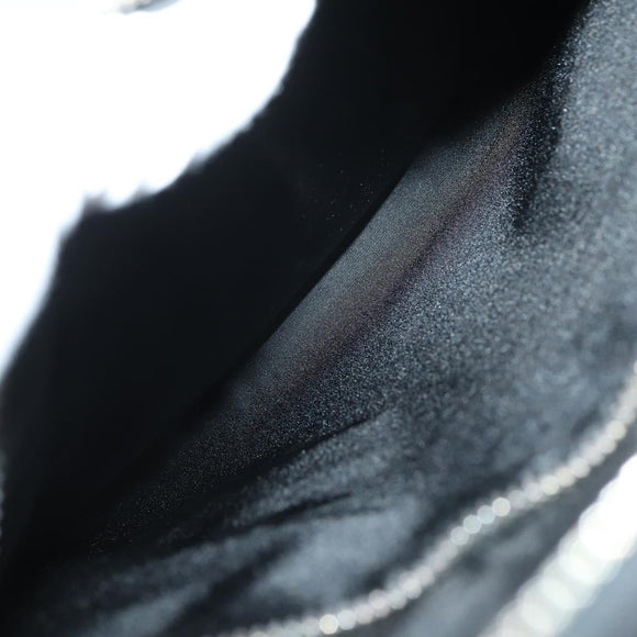 PRADA Suitcase Safiano leather Black Silver Auth mr1541