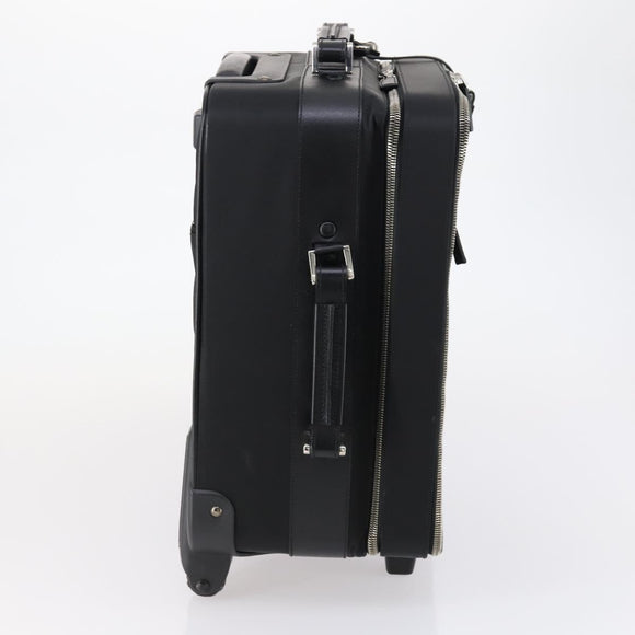 PRADA Suitcase Safiano leather Black Silver Auth mr1541