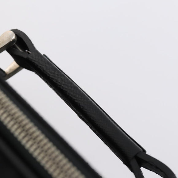 PRADA Suitcase Safiano leather Black Silver Auth mr1541