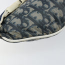 Christian Dior Trotter Canvas Waist Bag Nylon Navy Silver Auth mr1542-13