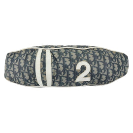 Christian Dior Trotter Canvas Waist Bag Nylon Navy Silver Auth mr1542 - 0