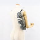 Christian Dior Trotter Canvas Waist Bag Nylon Navy Silver Auth mr1542-21