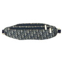 Christian Dior Trotter Canvas Waist Bag Nylon Navy Silver Auth mr1542-3